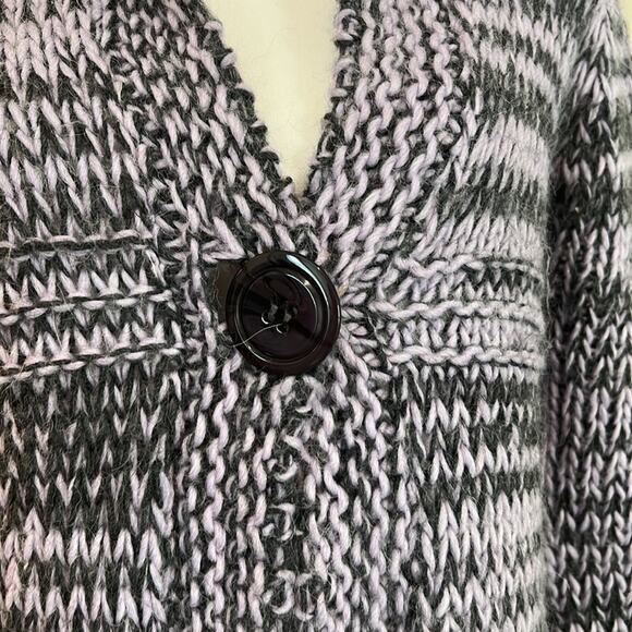 Berretti M Wool Alpaca Mohair Sweater Cardigan Button Chunky Made in Italy MED - Picture 2 of 16